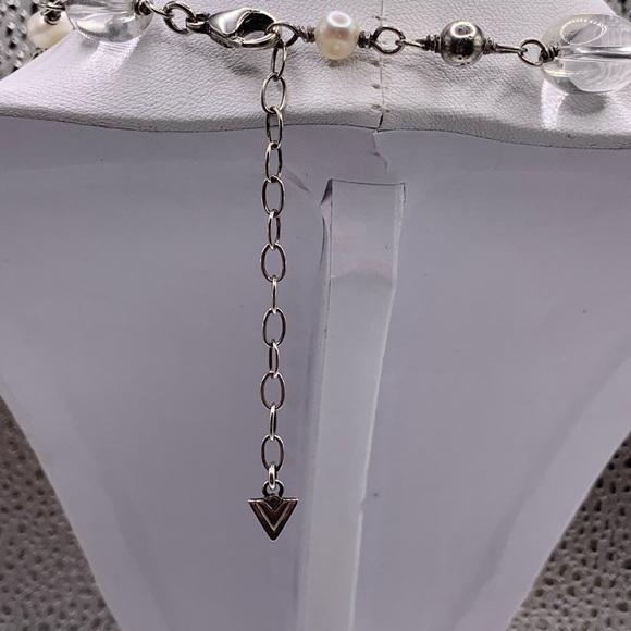 Silpada Vintage Sterling Freshwater Pearl & Crystal Quartz Necklace - Picture 9 of 16